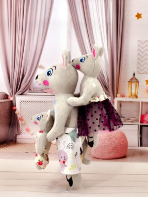 Именные игрушки семейка мышей папа мышонок с детьми на прогулке